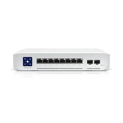 UniFi Switch Enterprise 8 PoE 專業級網管交換器｜8埠 PoE+｜2埠10G SFP+上行｜雲端集中管理