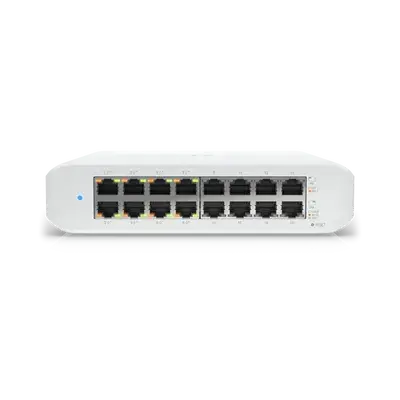 UniFi Switch Lite 16 PoE 交換器 | 16埠 Gigabit PoE 網管型交換機 | Ubiquiti 靜音輕巧交換器