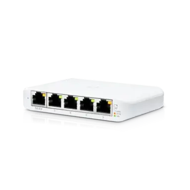 Ubiquiti UniFi Switch Flex Mini 網管型千兆交換器 5埠輕巧PoE供電 高效散熱 適用家用與商業網路