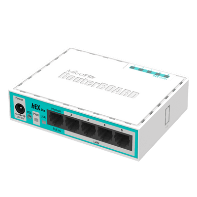 MikroTik RB750r2 hEX Lite 有線路由器 | 高效能5埠千兆乙太網路 | 小型家用/中小企業專業網路解決方案
