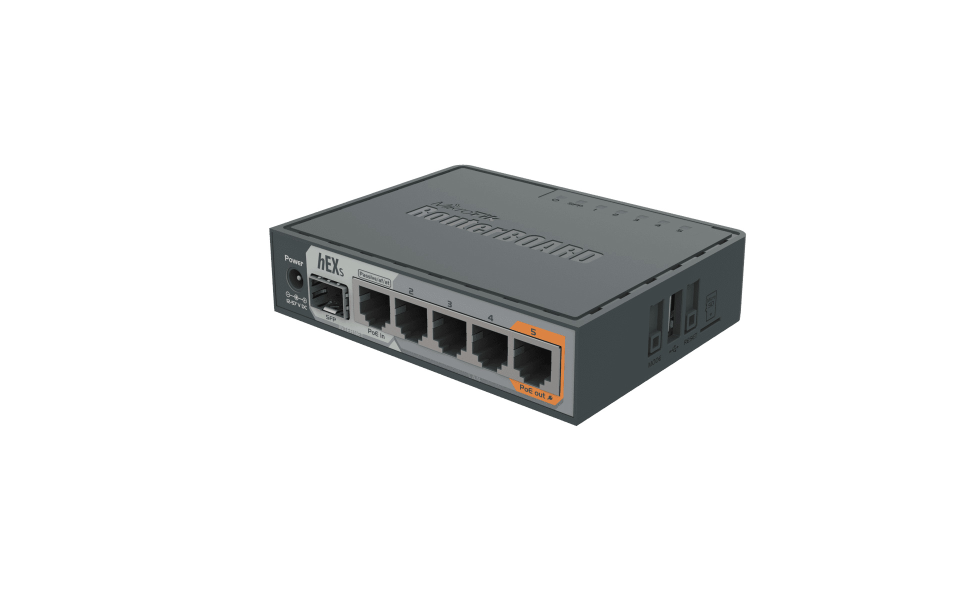 MikroTik hEX S RB760iGS 千兆有線VPN路由器 | 5埠Gigabit + SFP埠 | 專業RouterOS | 高效能智慧型網路分享器