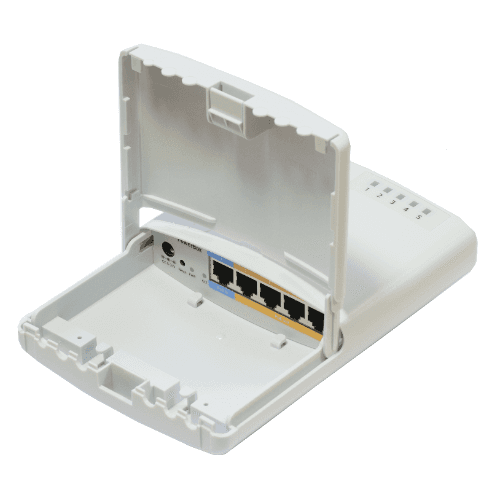 MikroTik RB750P-PBr2 PowerBox 戶外型 PoE Router | 五埠以太網路路由器 | 專業網管交換器 | 高效電源供應
