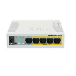 MikroTik CSS106-1G-4P-1S (RB260GSP) 5埠Gigabit PoE+智慧型桌面交換器