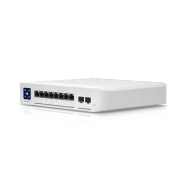 UniFi Switch Enterprise 8 PoE 專業級網管交換器｜8埠 PoE+｜2埠10G SFP+上行｜雲端集中管理