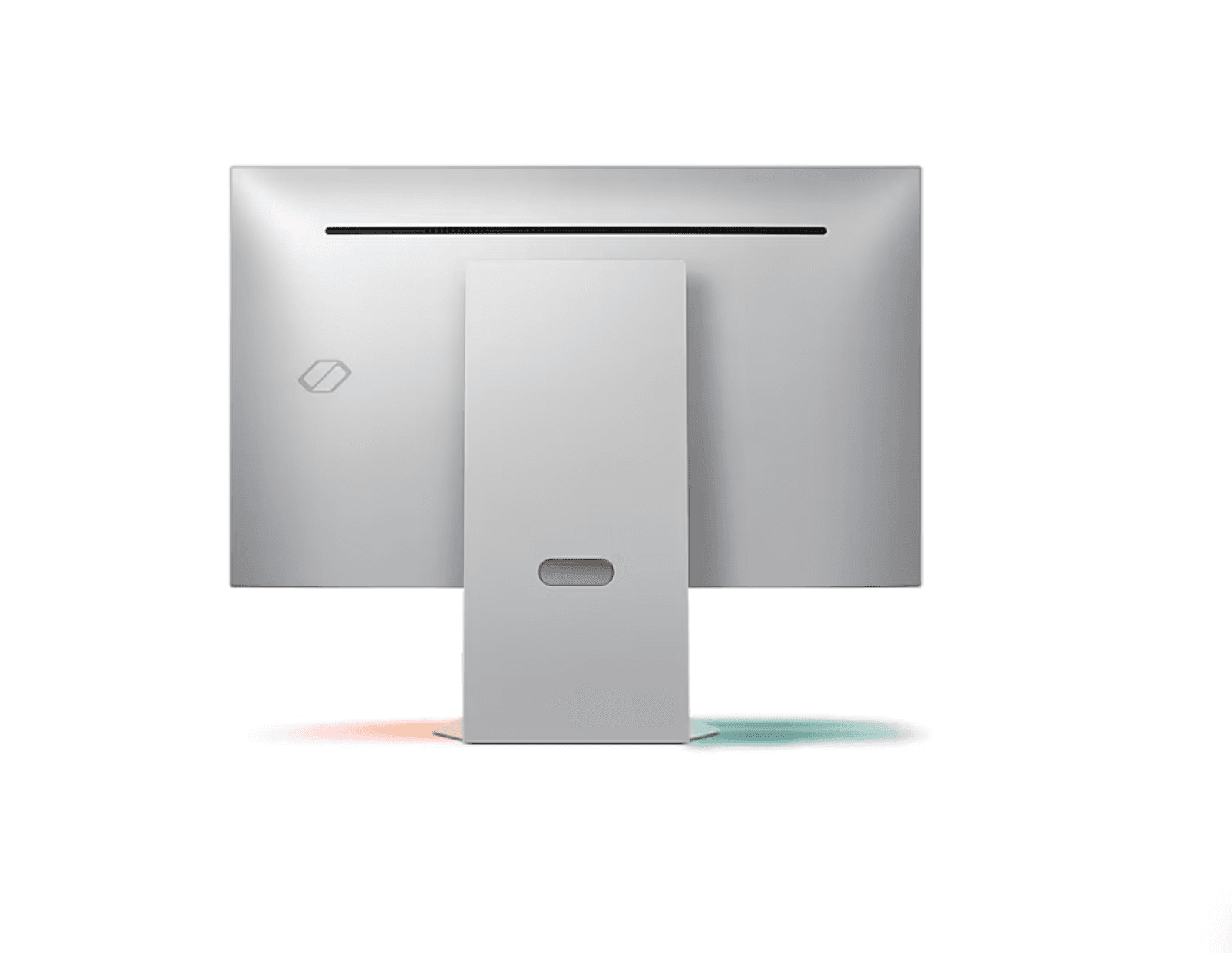 Samsung Odyssey G90XF 背面圖 - 環形RGB燈效設計, 多輸入介面, 散熱孔配置