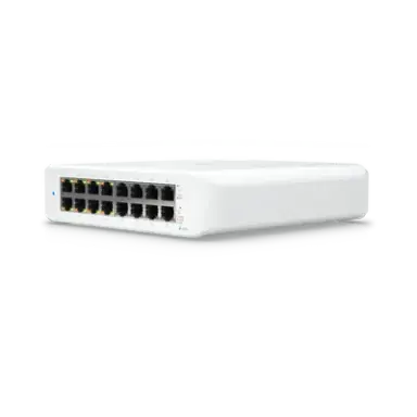 UniFi Switch Lite 16 PoE 交換器 | 16埠 Gigabit PoE 網管型交換機 | Ubiquiti 靜音輕巧交換器