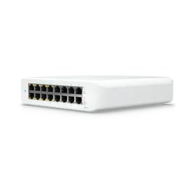 UniFi Switch Lite 16 PoE 交換器 | 16埠 Gigabit PoE 網管型交換機 | Ubiquiti 靜音輕巧交換器