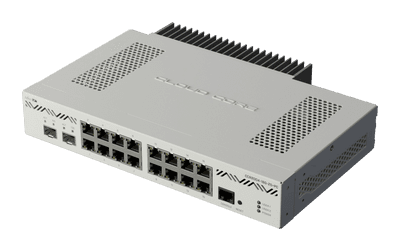 MikroTik CCR2004-16G-2S+PC 高效能企業級路由器 | 16埠Gigabit + 2埠10G SFP+ | ARM64處理器 | 雙電源 | 專業ISP與企業核心交換機