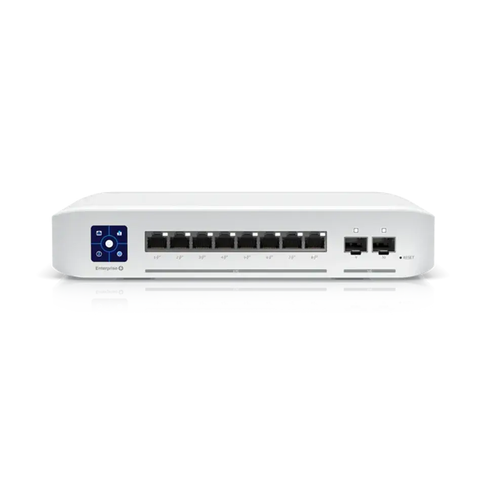 UniFi Switch Enterprise 8 PoE 專業級網管交換器｜8埠 PoE+｜2埠10G SFP+上行｜雲端集中管理