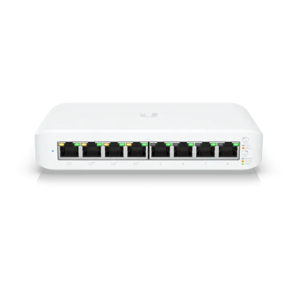 UniFi Switch Lite 8 PoE 交換器 | 8埠 Gigabit PoE供電網管型交換器 | Ubiquiti 網路交換機