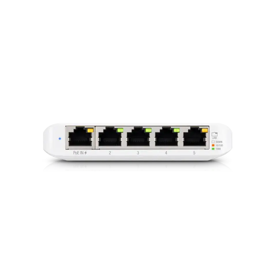 Ubiquiti UniFi Switch Flex Mini 網管型千兆交換器 5埠輕巧PoE供電 高效散熱 適用家用與商業網路