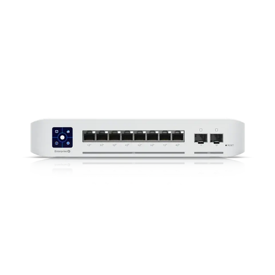 UniFi Switch Enterprise 8 PoE 專業級網管交換器｜8埠 PoE+｜2埠10G SFP+上行｜雲端集中管理