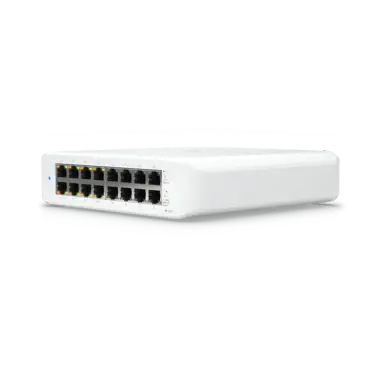 UniFi Switch Lite 16 PoE 交換器 | 16埠 Gigabit PoE 網管型交換機 | Ubiquiti 靜音輕巧交換器