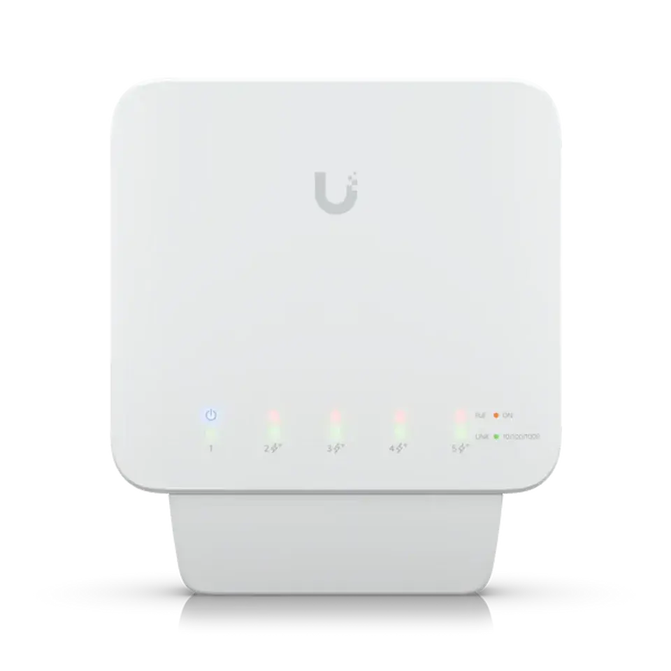 UniFi Switch Flex 交換器 | 5埠 Gigabit PoE 網管型交換機 | Ubiquiti 室內外靈活安裝交換器
