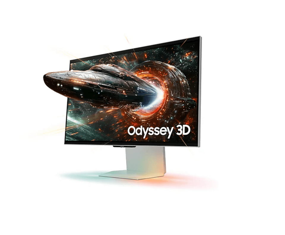 Samsung Odyssey G90XF 側面視圖 - 人體工學支架, 纖薄輪廓, 可調高度與傾斜