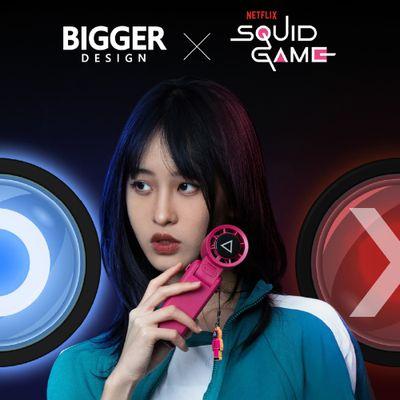【BIGGER】魷魚遊戲 COCOLD冰感摺疊製冷風扇 附掛繩 附吊飾盲袋